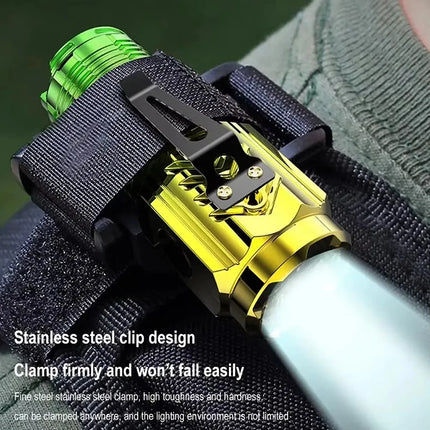 Portable Mini LED Handheld Flashlight Powerful Fingertip Torch Outdoor Waterproof Hiking Camping Flash Light with Pen Clip