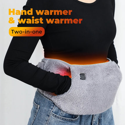 Electric Heating Belt Hand Warmer Winter Heater Waist Warmers Hot Compress Abdominal Lumbar Uterus Warming Pad USB Charging