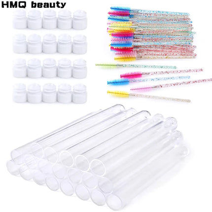 Reusable Eyelash Mascara Wand Tube Empty Eye Lashes Brushes Bottle Hand-made Eyebrow Brush Applicator Dust-proof Makeup Tools