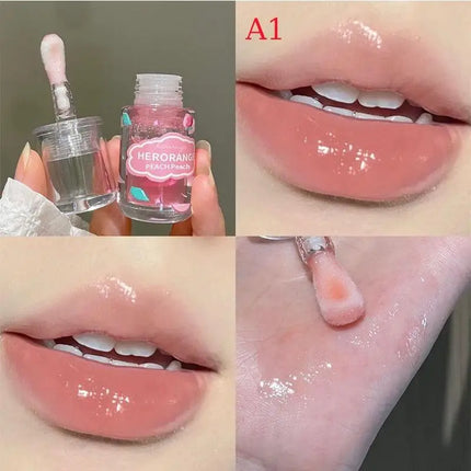 1/3Pcs HERORANGE Fruit Flavored Lip Oil Moisturizing Hydrating Lip Balm Primer Lip Care Cosmetic