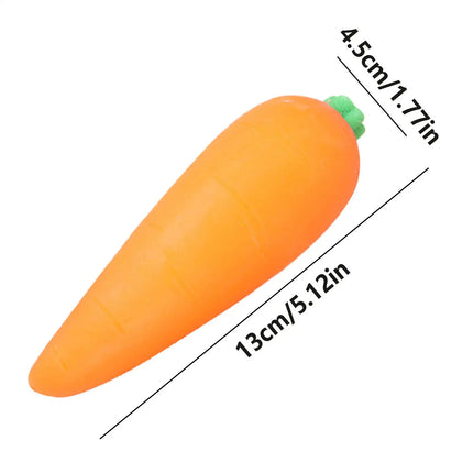 5.1 Inch Carrot Shaped Squeeze Sensory Toy Novelty Stress Relief Toy for Kids Home School Classroom Dorm Travel Party Favors