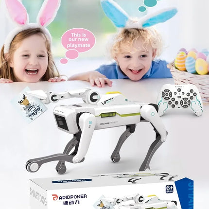 Teeggi Electric RC Intelligent Robot Dog Multifunction RC Mechanical Dog with turret Educational Toy Bionic Smart Robot Toy Gift