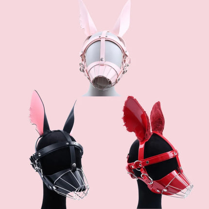 Sexy Leather Puppy Girl Lingerie Dog BDSM Human Muzzle Sex Toy Slave Cosplay Mask Roleplay Erotic Halloween Christmas for Unisex