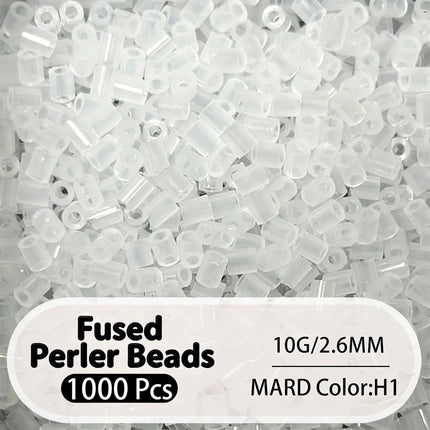 2.6mm Bulk Black&White Color Series Perler Beads Refill Pack 1000pcs Fusible DIY Art Craft Fuse Beads for Mosaic Puzzle