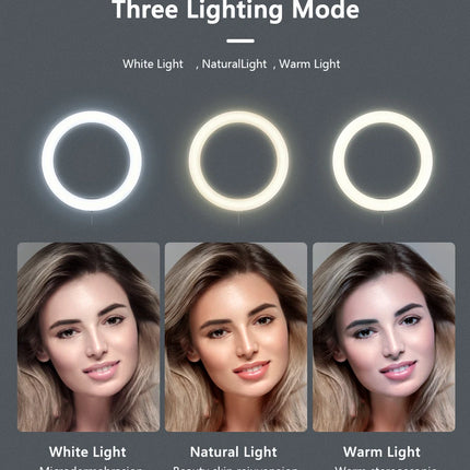 Youtube Shooting Vlog Selfie Circular Photo Ring Light Led Photographic Video Camera Lamp Studio Lighting Phone Holder