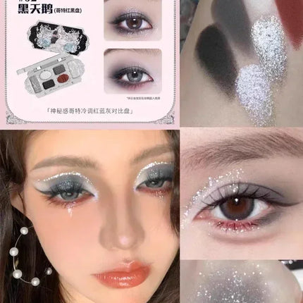 Flower Knows Swan Ballet Series Makeup 6 Color Eyeshadow Palette Matte Pearl Face Palette Glitter Palette Cosmetics