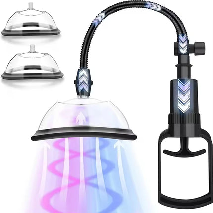 Manual Pussy Pump for Women Vacuum Suction Breast Nipple Massager Cup Sucking Vagina Clitoris Stimulator Enlarged Adult Sex Toys