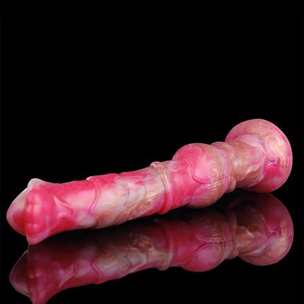 YOCY 12 Inch War Horse Dildo 6.5cm Thick Armor Knot Anal Stimulator Soft Silicone Animal Penis With Sucker Sex Toy For Women Men