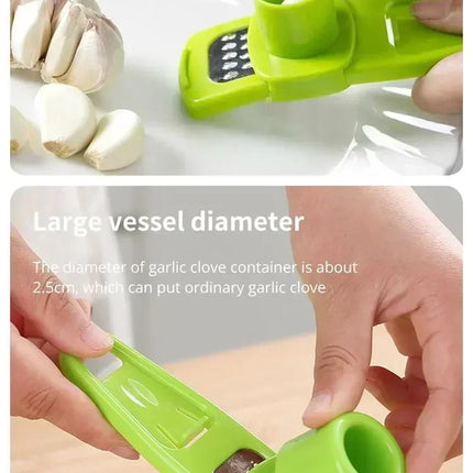 Hot 1 Pack Mini Garlic Grinder Creative Garlic Press Kitchen Garlic Mash Manual Mashing Green Kitchen Gadgets Accessories