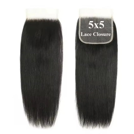 Peruvian Straight 13x4 Lace Frontal Natural Color Hair 100% Human Hair For Women Pre Plucked Bleached Knots 4x4 Lace Closure