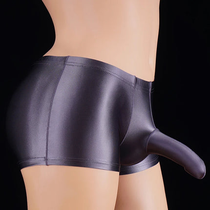 Boxer shorts Men Sexy Elephant Nose Underwear Boxers Homme Fashion Solid Oily men's boxer shorts Boxer Gay Sexy Trunk Panties