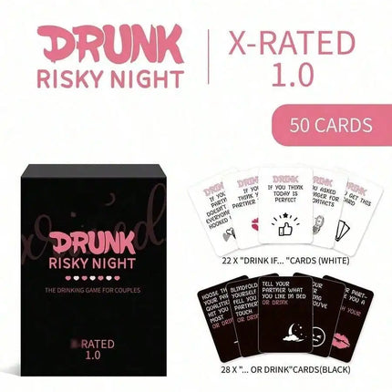 Drunk Risky Night Card Game, Hilarious Interactive Party Game for Couples, Friends & Family, Perfect Entertainment & Christmas Game Gift,Game Gift!Cards Games,Party Games,Friends Games,Board Games