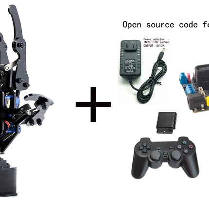 6 Dof Robotic Arm with 5 Dof Bionic Robot Hand Finger Claw for Arduino For Raspberry Pi 5 Kit Programmable Manipulator Project