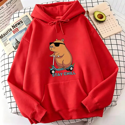 Funny Capybara Hoodie Women/Men Aesthetic Graphic Cute Hoodies Unisex Autumn Winter Harajuku Pullovers Sweatshirts