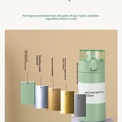 150/250ml Stainless Steel Thermal Water Bottle With Straw Mini Thermos Cup for Tea Coffee Mug Travel Vacuum Flasks Insulated Cup