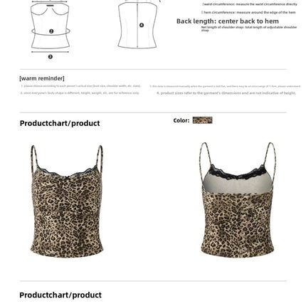 American Sle Leopard Print Lace Crop Top Women's Svel Outerwear Summer New Design Sensation Small irt Ciwalk Outfit