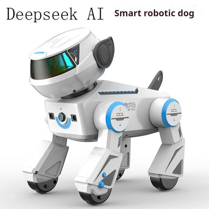 Ai Smart Robot Dog Gesture Touch Remote Control Bluetooth Speaker Song Programmable Cool Lighting Toy For Kids Aged 6+Interactio