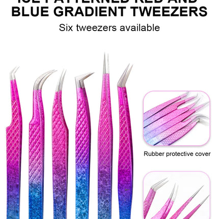 Tweezers Eyelash Extensions Clip Eyebrow Lash Extension Tweezers  Cosmetic Makeup Tools Professional Precision Eyelash Tweezers