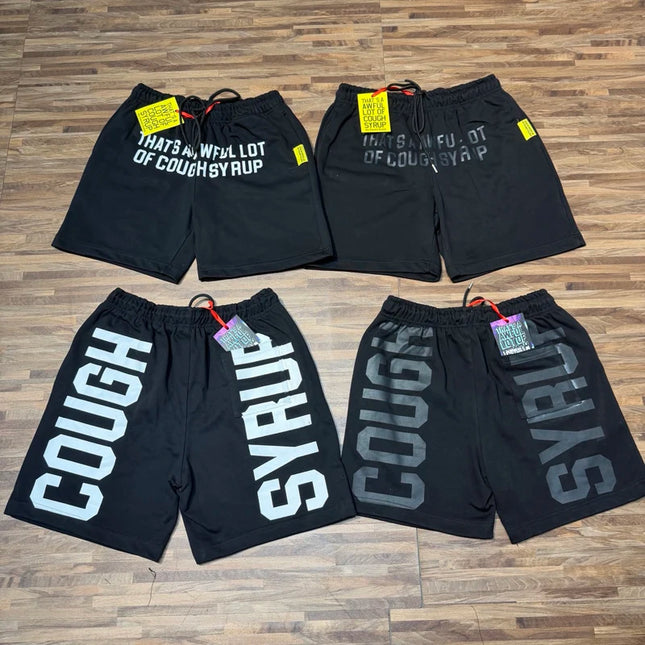 26SS New American Style That's A Awful Lot of Cough Syrup Shorts Sporty Casual Letter Printed Shorts