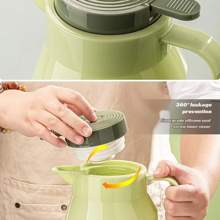 Glass thermos double-layer kettle household 1L large-capacity hot water bottle liner vacuum thermos bottle warmer coffee kettle