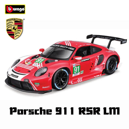 Bburago 1:24 Porsche 963 24 alloy racing car Alloy Luxury Diecast Car Model Toy Collection Gift Multiple styles to choose from