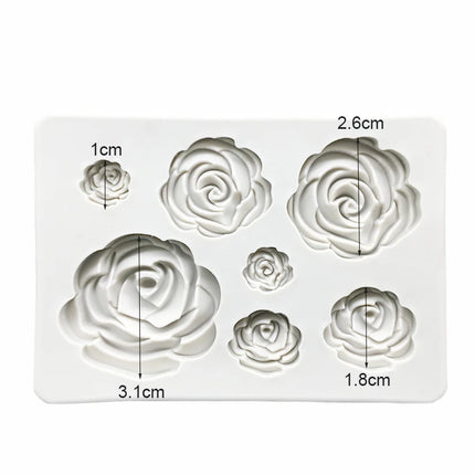 Rose Shape Cake Fondant Decorating Tools Silicone Mold For Cake Craft Silicone Soap Molds