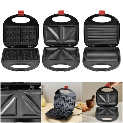 750W Nonstick Electric Waffle Maker Cooking Kitchen Appliances Non-stick Iron Pan Breakfast Waffles Machine Sandwich Maker Press
