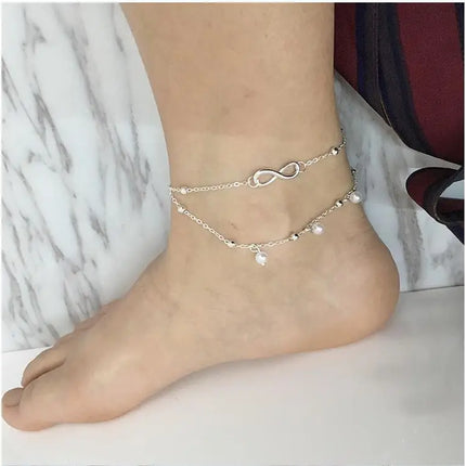 New Personalized Butterfly Pendant Anklet Summer Beach Leg Chain Handcrafted Anklet Gold And Silver Headwear Wholesale And Retai