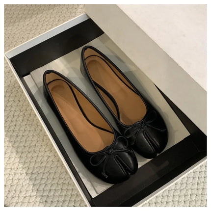 New Brand Women Flats Soft Ballet Shoes Slip On Loafers Soft Moccasins Tabi Ninja Casual Shoes Mujer Ladies Shoes Bow Knot Mujer