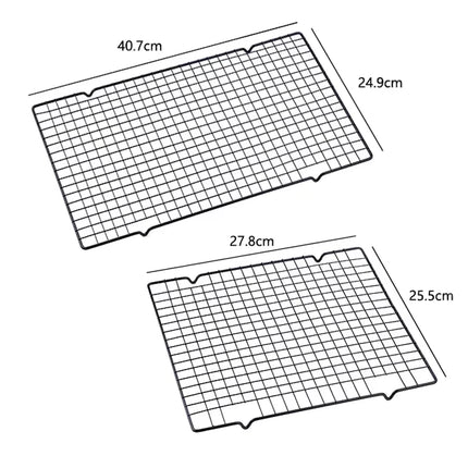 FAISDU 1pcs Single Layer Stainless Steel BBQ Bread Cake Cooling Rack Drip Dry Rack Cooling Grid Baking Pan Household Baking Tool