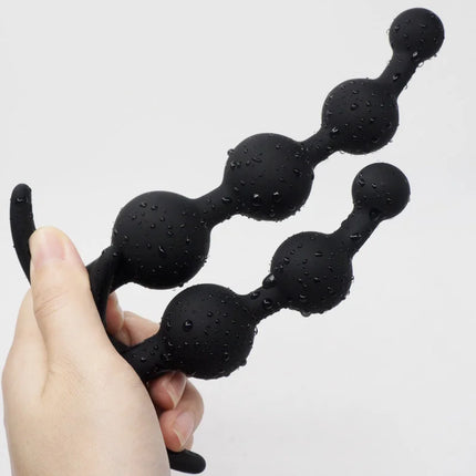 Silicone Anal Beads Pull Dilator Butt Plug Vaginal G Spot Dildo Masturbator Prostate  Massage Anus Stimulation Trainer Sex Toys