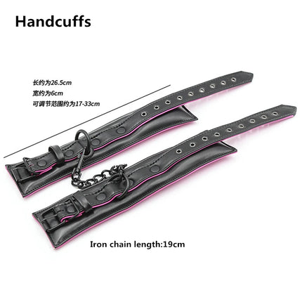 SM Sex Handcuffs Ankle Cuffs  Bdsm Collar Adult Toys  Bdsm Bondage Set Exotic Accessories Sex Toys Adult Games