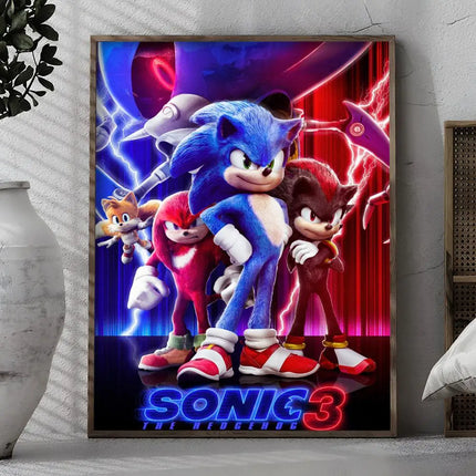 MINISO Sonic Wall Poster Removable Sticker | MINISO Sonic Poster Wall Sticker