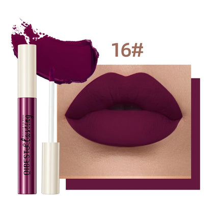 24 Colors Matte Lipstick Woman Lip Makeup Velvet Lipgloss Long Lasting Lip Tint Waterproof Non-stick Cup Lip Gloss Cosmetics