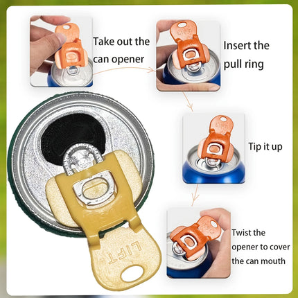 6/12 Colored Drink Can Pull Tab Dust-Proof Opener Protective Cap Bottle Opener Convenient Can Opening Tool Opener