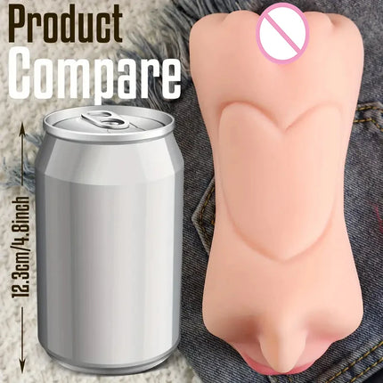 3 in 1 Pocket Pussy Male Masturbator with Mouth Sex Doll with 3D Realistic Textured Real Oral Vaginal Tight Anal Valentine's Day