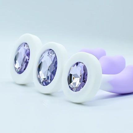 Silicone Anal Plug G-point Massage Gem Crystal Base Butt Plug Anal Masturbation Stimulator Anal Dilatancy Dildos Adult Sex Toys