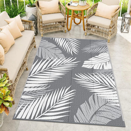 Double-Sided Outdoor Waterproof Reversible Mats Plastic Straw Patio Rugs PP Material Double Layer Woven Carpet Family Picnic Mat