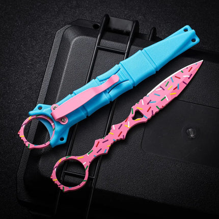 2026 New BM176 Butterfly Small Fixed Blade Knife, Claw Knife, Claw Blade, Outdoor Camping Portable Doughnut Small Fixed Blade Knife