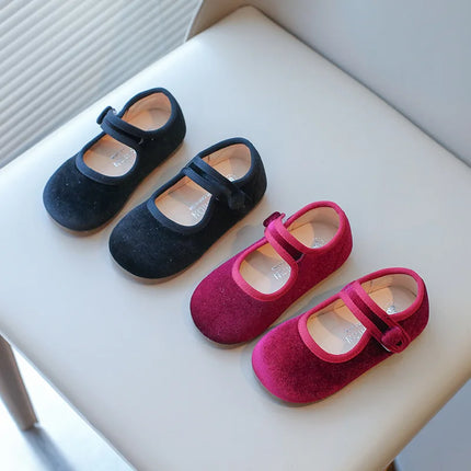 Girls Suede Flats Shoes Soft Sole Kids Moccasin Shoes Japanese Style Solid Color Simple Children's Casual Shoes Spring Autumn