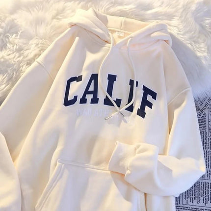 Sweatshirt printed hooded pullover Korean fashion loose and casual hooded pullover for women Y2k