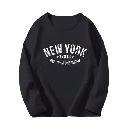2024 Fashion T shirt Kids New York City Graphic T shirt Harajuku Kawaii Boy Girl Long Sleeve Tops Tees