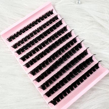 New 160D 10 Rows Individual Lashes Extension Natural Faux Mink Eyelashes Individual Cluster Eyelashes Extension Makeup Cilia