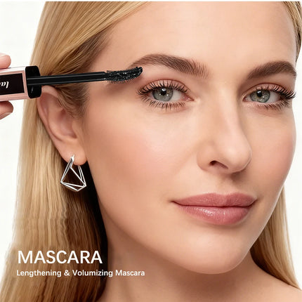 Black Waterproof Mascara Lengthening Eyelash Extension Eye Lashes Brush Beauty Curling Mascara Korean Cosmetics Long-wearing
