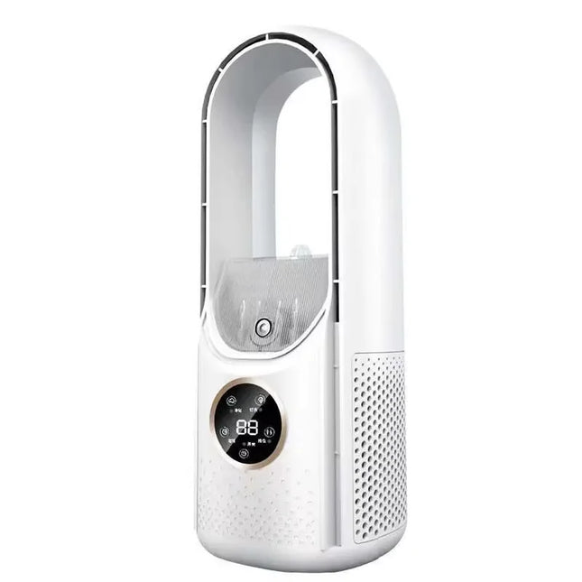 Bladeless Fan Portable Air Conditioner LED Display Desktop Fanless Blade Cooler Cooling Fan Tower Air Cooler for Office Bedroom