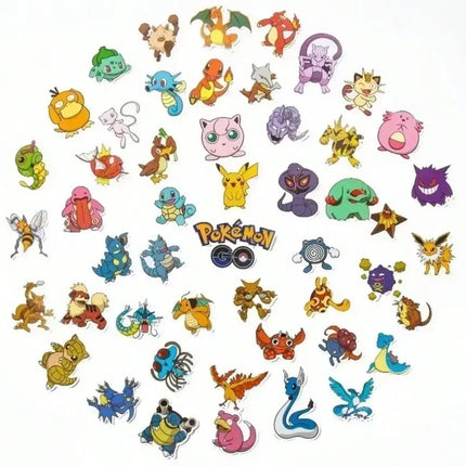 50-500pcs Pokemon Anime Figurine Game Stickers DIY Motorcycle Travel Luggage Guitar Skateboard Cool Cartoon Decal