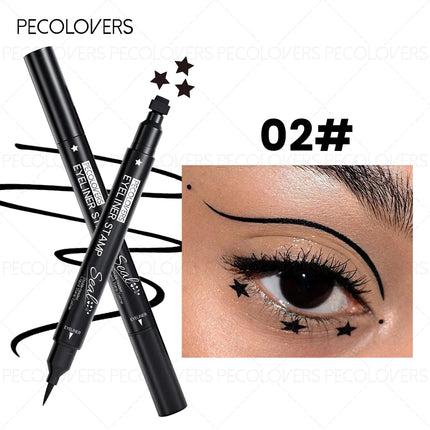 Double-ended Seal Liquid Eyeliner, Multiple Seal Styles, Quick-drying, Suitable for Various Makeup Looks, Eye Makeup