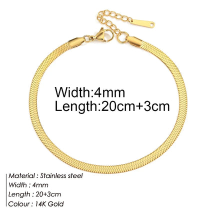 Stainless Steel Delicate Anklet for Women Gold Color Chain Anklet Bracelets on The Leg Do Not Fade Anklet Jewelry Women 2025 new