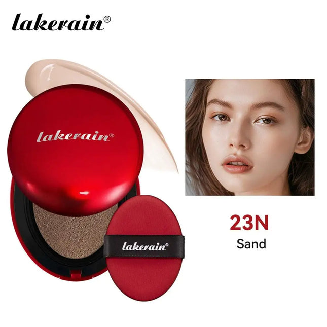 Lakerain Waterproof Air Cushion Foundation Sunscreen Protection Pore Minimizing Effect BB Cream Formula Oil-Control Makeup Base