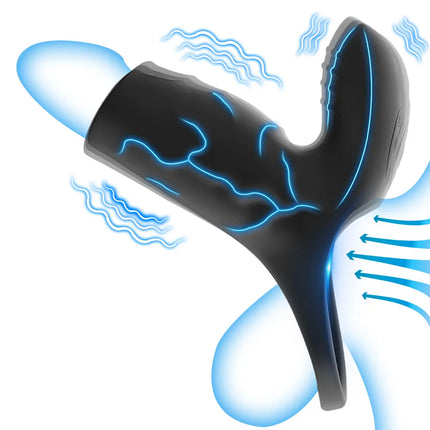 Vibrating Penis Sleeve 10 Modes Cock Ring G Spot Stimulate Vibrator Sex Toys for Men Penis Delay Ejaculation Erection Trainer 18